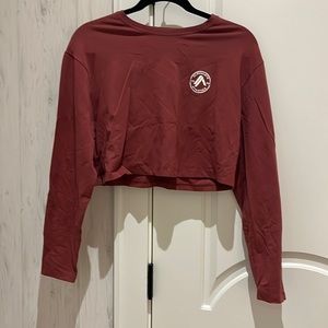 Alphalete long sleeve burnt orange? red? crop top